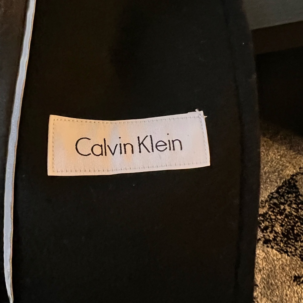 Calvin Klein Black Double-Breasted Trench Coat - Picture 7 of 9